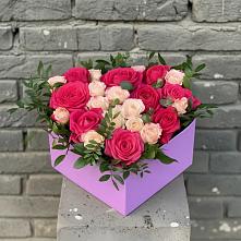Цветочная композиция из Розы в коробке в Жуковке