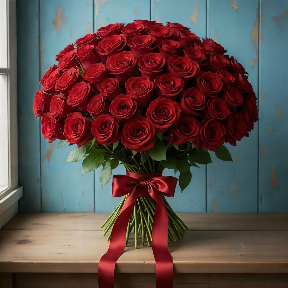 Букет Красные розы Блэк Меджик в Жуковке