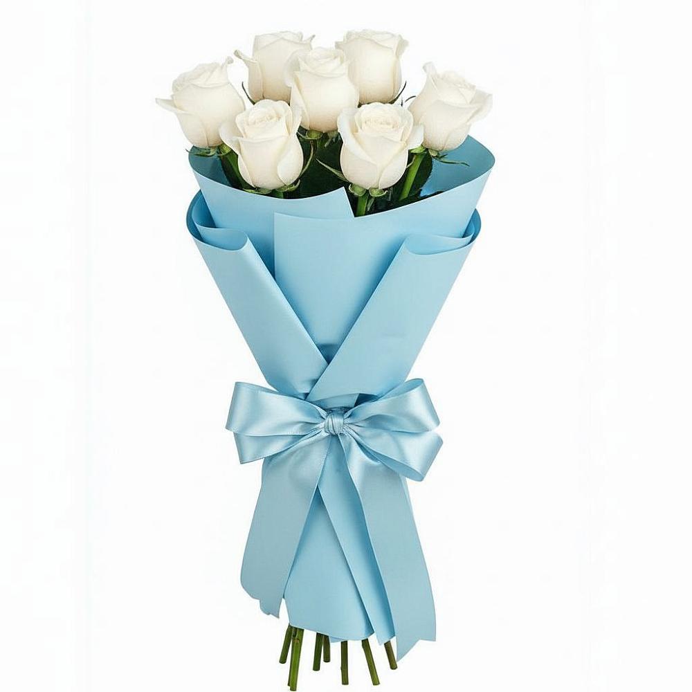 Букет 7 белых роз Проуд в Жуковке
