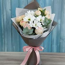Букет цветов из:  Хризантемы и Розы #REPLACE_PRED# Жуковке
