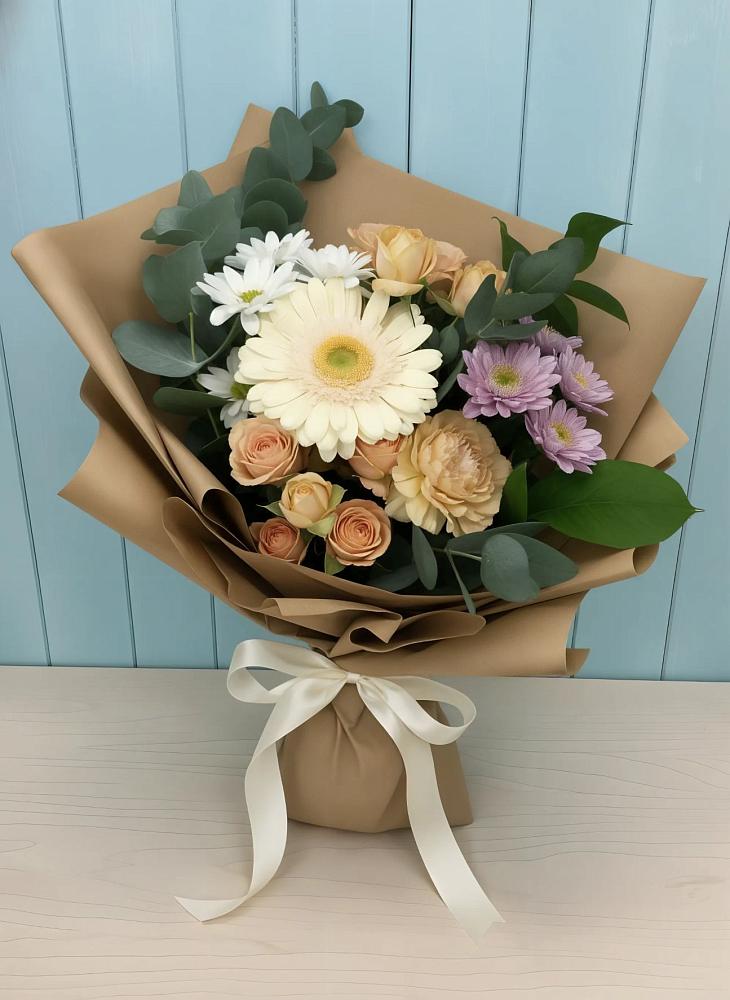 Букет цветов из: Герберы и Хризантемы в Жуковке