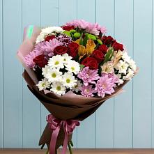 Букет цветов из:  Розы, Хризантемы и Альстромерии в Жуковке