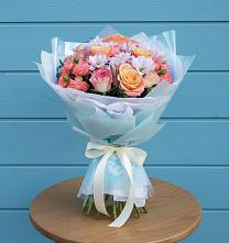 Букет цветов из:  Хризантемы и Розы #REPLACE_PRED# Жуковке