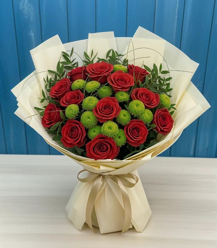 Букет цветов из: Розы и Хризантемы в Жуковке