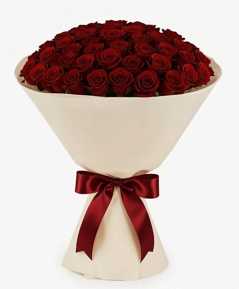 Букет 101 Бордовая роза Блэк Бакарра в Жуковке